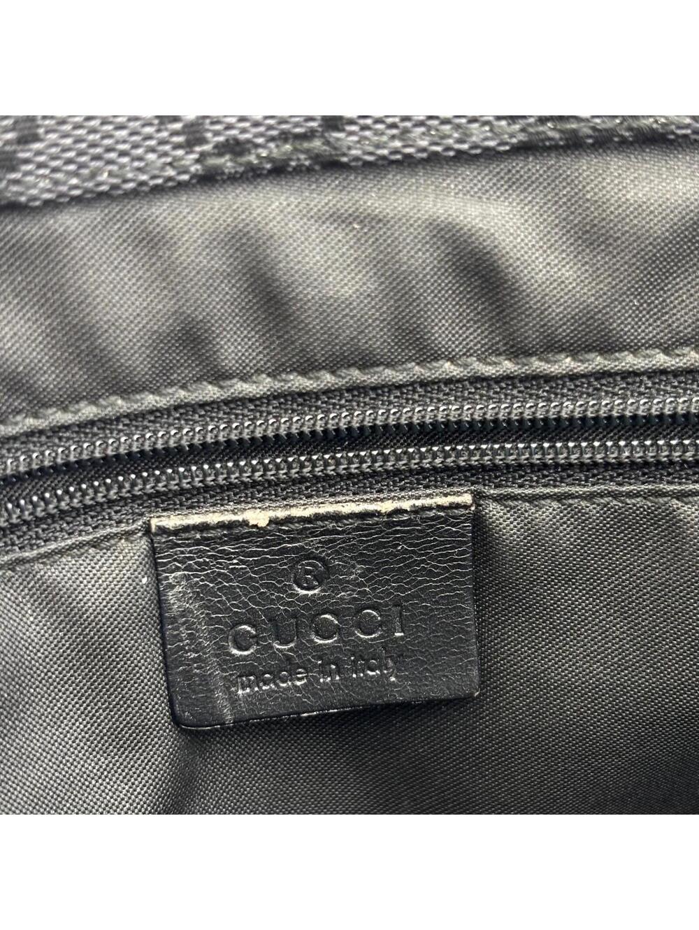 Gucci Bamboo GG Canvas Tote Bag Black - Picture 11 of 12